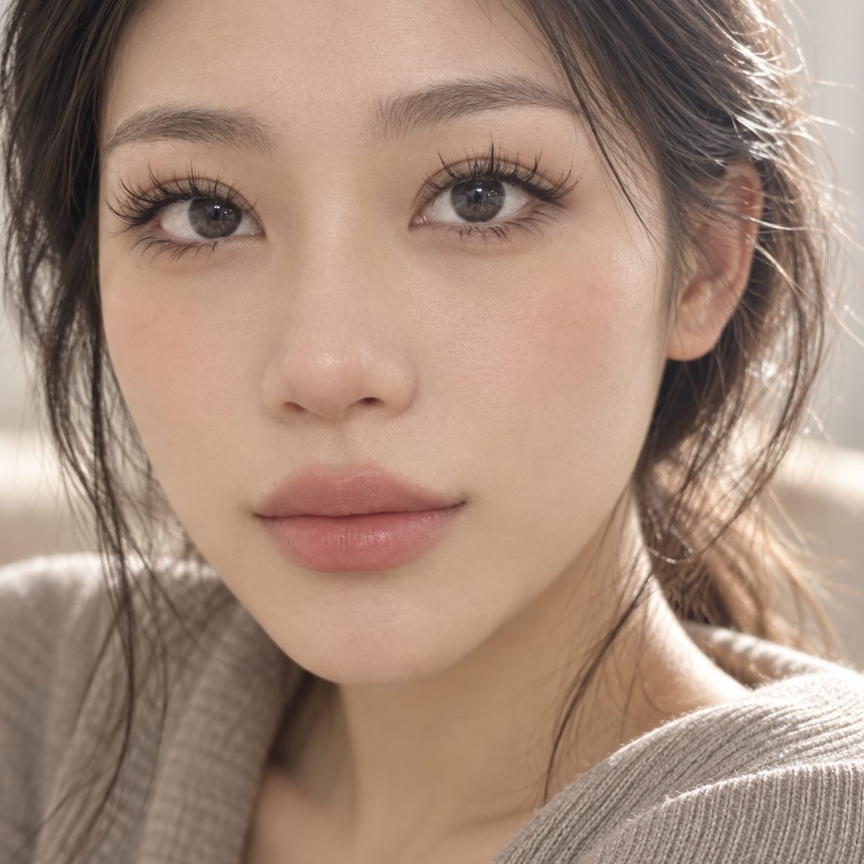 Soft, lifted lashes framing a client's eyes